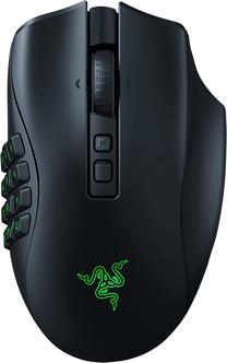 Bezvadu spēļu pele Razer Naga V2 Pro, ar vadu pie usb / ps/2, melna krās.