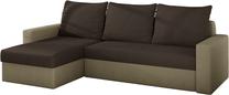 Kampinė sofa Livio Alova 67, Alova 07, smėlio ruda sp./tamsiai ruda sp., 150 x 237 cm x 90 cm