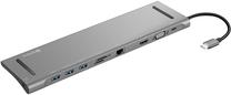 Jungčių stotelė Sandberg USB-C 10-in-1 136-31, pilka sp.