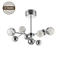 Valgusti rippuv Domoletti Carina B2000-9, LED, 3000 °K, 9 x 6 W, läbipaistev v. / kroom v.