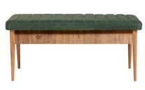 Prieškambario suoliukas Kalune Design Vina 1070-1, pušies sp/žalia sp., 110 cm x 40 cm x 51 cm
