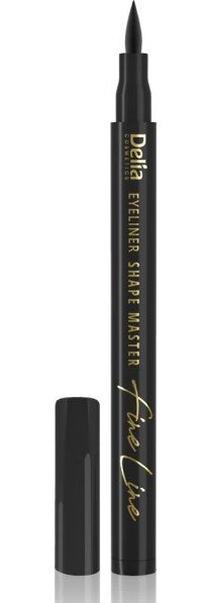 Acu laineris Delia Cosmetics Fine Line, melns krās.
