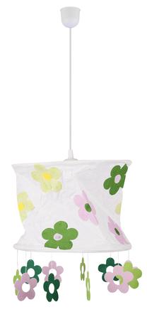 Šviestuvas kabinamas Candellux Lighting Pipi 31-23035, E27, 1 x 60 W, balta sp./žalia sp. / balta sp.