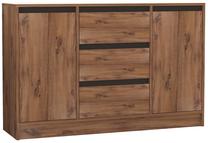 Komoda Kalune Design Karal, ruda sp./juoda sp., 90 cm x 40 cm x 140 cm