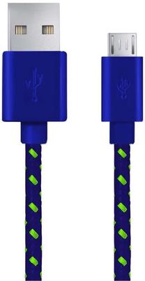 Laidas Esperanza USB 2.0 male, Micro USB male, 1 m, mėlyna sp.