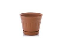 Gėlių vazonas Uniplastex Primavera UDP17, plastikinis, Ø 17 cm, ruda sp.