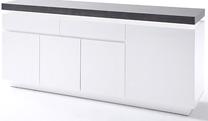 Spintelė MC Akcent Atlanta, balta sp./pilka sp., 40 cm x 150 cm x 80 cm