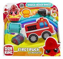 Plastilīna komplekts, ar piederumiem MGA DohKins Firetruck & Firefighter, daudzkrāsaina, 192 g