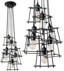 Valgusti lagi ja seinad TooLight APP221-7CP, E27, 7 x 60 W, must v. / must v.
