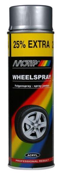 Auto krāsas Motip Wheelspray, 0.5 l, sudraba krās.