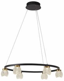 Valgusti rippuv CristalRecord Fany 99-936-30-101, LED, 3000 °K, 6 x 5 W, kuldne v./valge v. / must v.