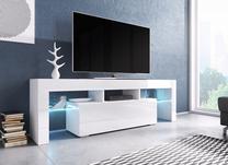 TV staliukas Cama Meble 138, baltas, 138 cm x 40 cm x 41 cm