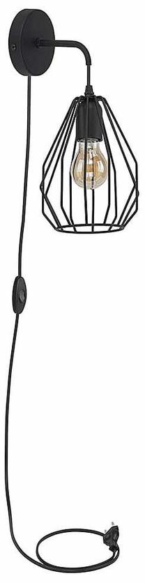 Valgusti seinale TK Lighting Brylant 2288, E27, 1 x 60 W, must v. / must v.