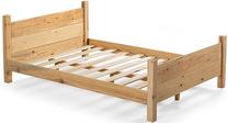 Lova viengulė Kalune Design Melodi, 90 x 190 cm, šviesiai ruda sp., be čiužinio, su grotelėmis