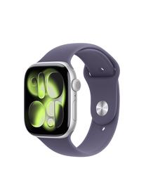 Viedpulkstenis Apple Watch Series 11 GPS 42mm MEU64ET/A, su silver alumīnija korpusu un purple fog sporta siksniņu - S/M