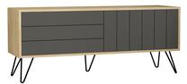 ТВ стол Kalune Design Picadilly, антрацитовый цв./дубовый цв., 139 см x 36 см x 57 см