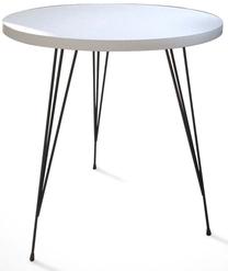 Журнальный столик Kalune Design Sandalf, белый цв./черный цв., 40 см x 40 см x 44 см