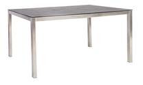 Lauko stalas Home4you Beverly, nerūdijančiojo plieno sp., 180 cm x 90 cm x 75 cm