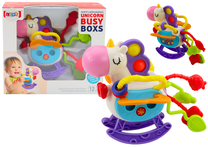 Развивающая игрушка для младенца, единорог Lean Toys Busy, 8 см, многоцветный
