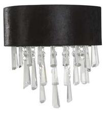 Valgusti seinale Searchlight Glamour 50818-2BK, G9, 2 x 33 W, läbipaistev v./must v. / kroom v.