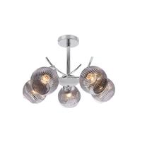 Светильник потолочный Candellux Lighting Vinoti 35-52179, E27, 5 x 40 Вт, графитовый цв. / хромовый цв.