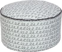Pufas Kalune Design Dombi 13-836, balta sp./juoda sp., 60 cm x 60 cm x 34 cm