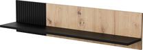 Sieninė lentyna Cama Meble Merci, ąžuolo/juoda, 110 cm x 20 cm x 25 cm