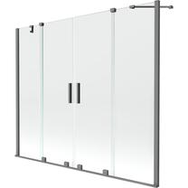 Vannas siena Mexen Velar Duo, 190 cm x 150 cm, grafīta krās./caurspīdīgs