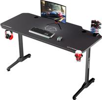 Arvutimängulaud Ultradesk Frag, 140 cm x 60 cm, 76 cm, must v./hall v.
