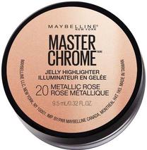 Švytėjimo suteikianti priemonė Maybelline Master Chrome Jelly Highlighter, rožinė sp., 20 metallic rose, 9.5 ml