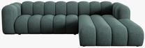 Kampinė sofa Micadoni Lupine Chenille, turkio sp., dešininė, 288 x 175 cm x 70 cm