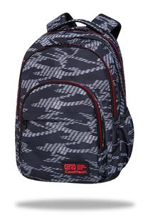 Skolas mugursoma CoolPack Joy Topo Red, melna krās./pelēka krās., 39 cm x 28 cm x 15 cm