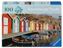 Dėlionė Ravensburger Colorful Houses Of Sweden, 21.8 cm x 29.5 cm, 100 vnt., įvairių spalvų
