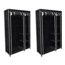 Spinta VLX Folding Wardrobe 60720, juoda sp., 110 cm x 45 cm x 175 cm