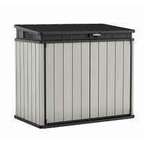 Sodo sandėliukas Keter Premier XL, 141 cm x 82 cm x 123.5 cm, 1150 l, juoda sp./pilka sp.