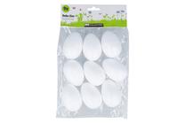 Dekoracija Eggs, balta, 6 cm, 9 vnt.