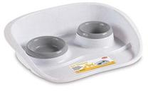 Dubenėlis gyvūnui Stefanplast Set Dinner, 0.6 l, 46 cm x 35 cm x 11 cm, pilka sp.