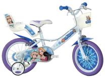 Vaikiškas dviratis Dino Bikes Snow Queen 144R-SQ, mėlyna sp./balta sp./violetinė sp., 14"