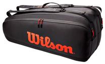 Tenisa soma Wilson Super Tour Bag 6 Pack Black/Red, melna krās./sarkana krās.