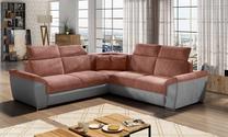 Kampinė sofa Federico Kronos 29, Paros 05, rožinė sp./pilka sp., 268 x 268 cm x 102 cm