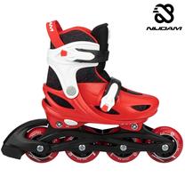 Riedučiai Nijdam Rad Racer, balta sp./juoda sp./raudona sp., 37-40
