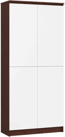 Spinta Akord Furniture Factory R80, balta sp./bordo sp., 80 cm x 35 cm x 180 cm