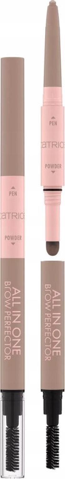 Карандаш для бровей, с кистью Catrice All in One Brow Perfector, 4 г, коричневатый цв. 010