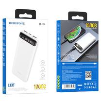 Lādētājs-akumulators (Power bank) Borofone, 10000 mAh, balta krās.