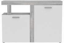 Komoda Forte JULK221R-C736, balta sp./pilka sp., 91.5 cm x 128.4 cm x 33.8 cm