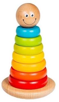 Attīstoša rotaļlieta Smily Play Pyramid, daudzkrāsaina, 10 gab.