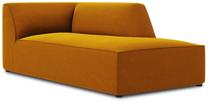 Sofa Micadoni Home Ruby Velvet Chaise Longue, geltona sp., dešininė, 181 x 93 cm x 69 cm