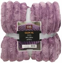 Плед Home4you Glen XL, фиолетовый цв., 200 см x 230 см
