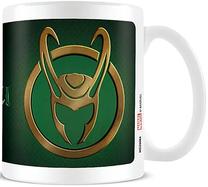 Krūzīte Pyramid International Loki Horns Icon Mug, balta krās./zaļa krās., 315 ml