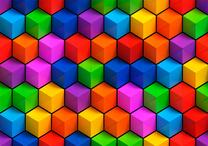 Fototapete Artgeist Colorful Geometric Boxes 5XLFT1497SAM, 315 cm x 315 cm